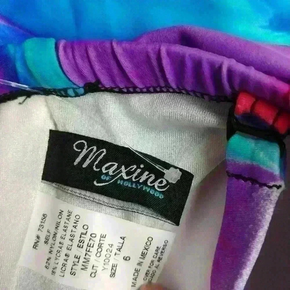 Maxine Of Hollywood Sz 6 Bathing Swim TOP - Picture 5 of 8